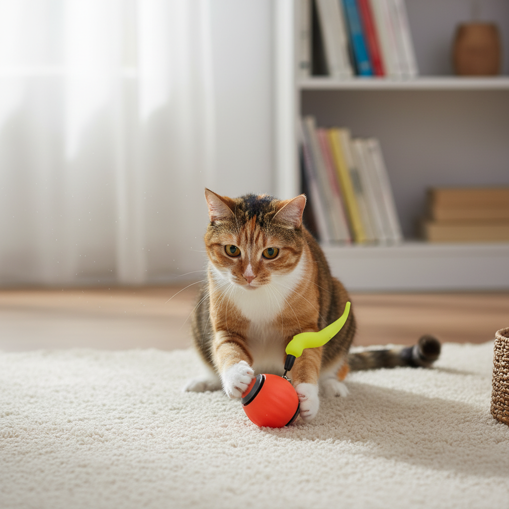 Smart Rolling Ball Cat Toy – Auto-Chasing Interactive Pet Toy for Indoor Cats