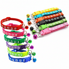 10-Pack Adjustable Pet Collars with Bell – Lightweight & Easy-Fit for Small Dogs & Cats