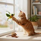 2-Pack Realistic Feathered Bird Cat Toys with Chirping Sound – Interactive Plush for Cats