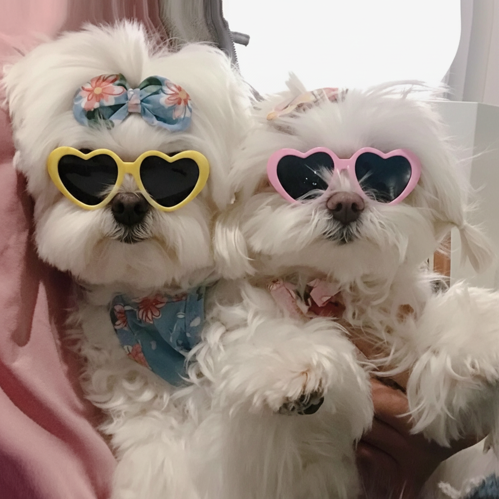 Adorable & Fashionable Cat & Dog Sunglasses – Pet Photo Props for Fun Photos