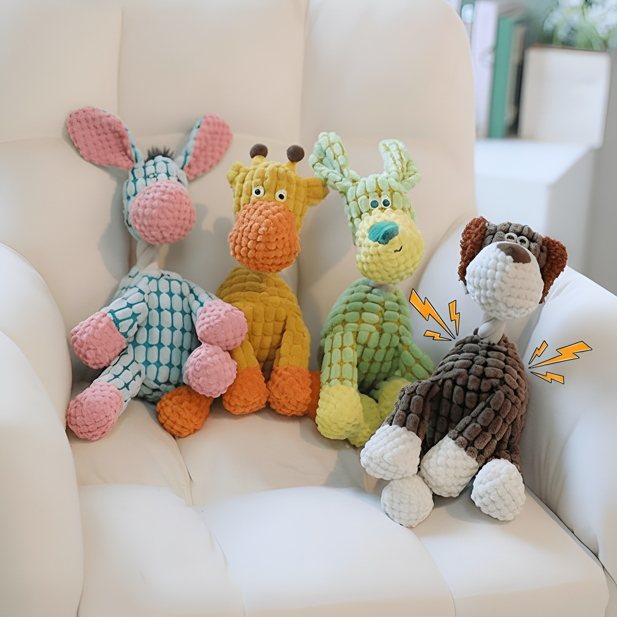 Soft Plush Dog Toy with Squeaker – Chew Toy & Interactive Play Buddy for Puppies & Dogs