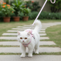 Adjustable Bee-Themed Pet Harness & Leash Set for Cats and Small Dogs