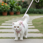Adjustable Bee-Themed Pet Harness & Leash Set for Cats and Small Dogs