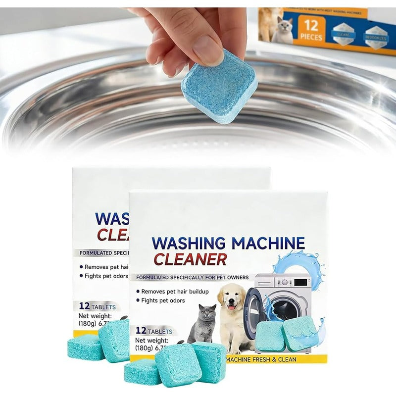 Pet Hair & Odor Washer Cleaner Tablets — Deep Clean Your Machine
