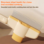 🔥 Self-Cleaning Pet Flea Comb & Grooming Brush for Dogs & Cats
