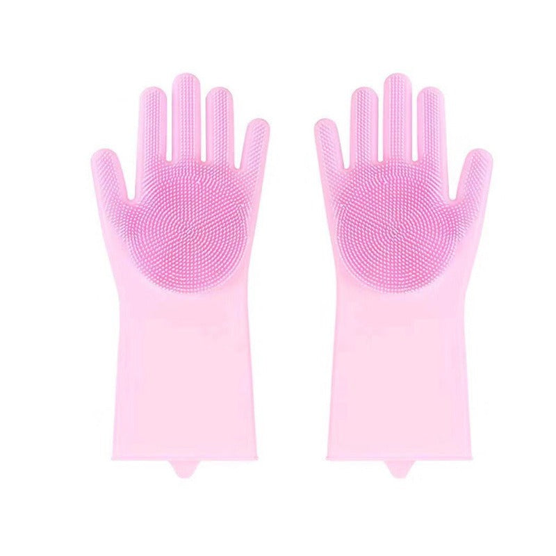 Dual-Sided Silicone Pet Grooming Gloves – For Bathing & Dry Brushing