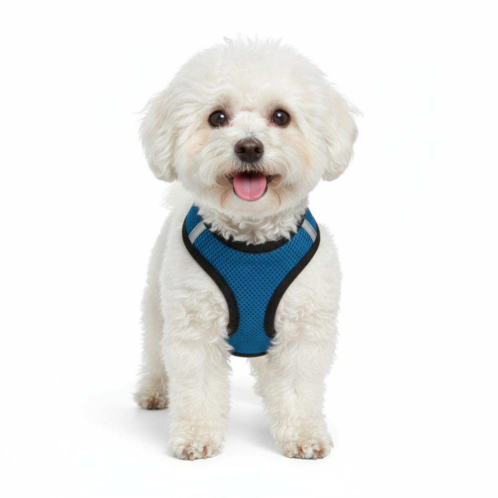 Step-In Air Mesh Dog Harness – Lightweight, Breathable & Reflective Pet Walking Harness