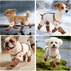 Stay-On Suspender Dog Boots – Waterproof Pet Rain Boots with Adjustable Straps