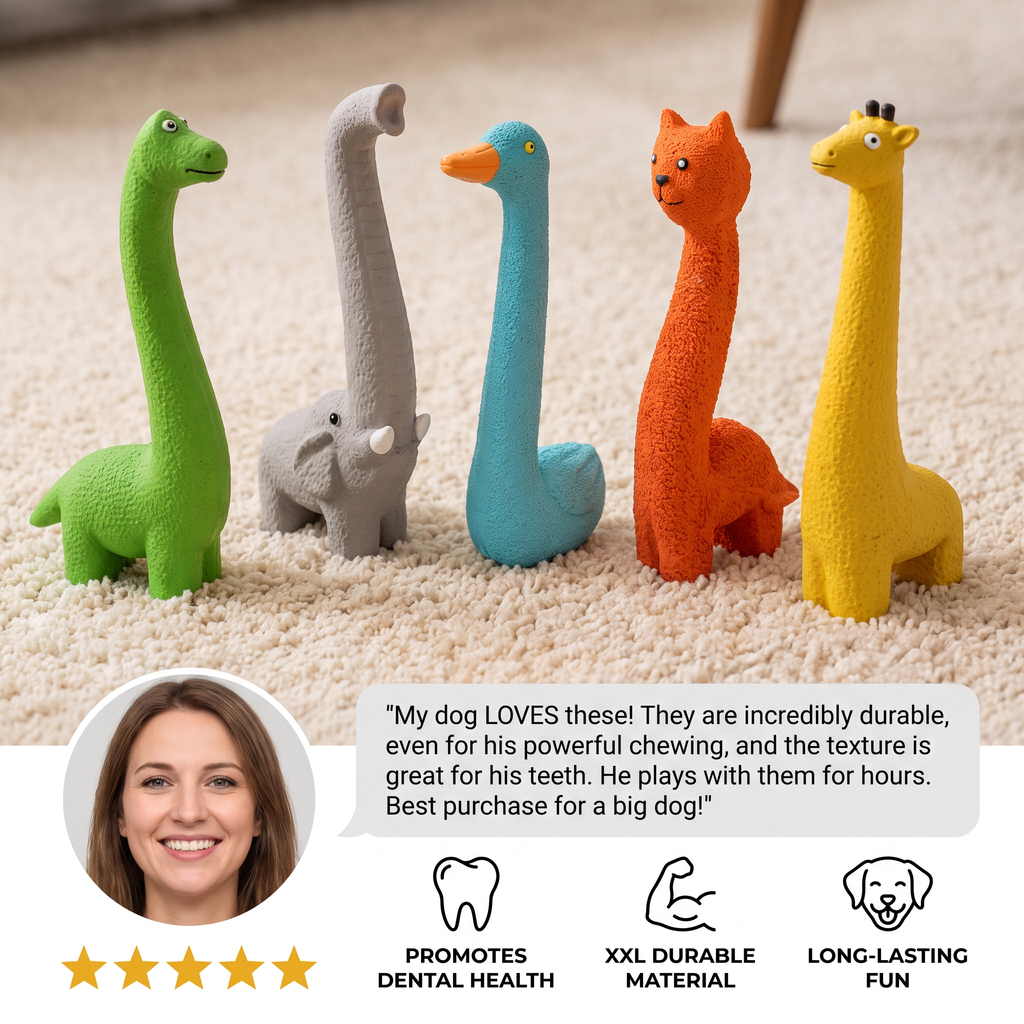 XXL Durable Teeth-Cleaning Latex Dog Chew Toy