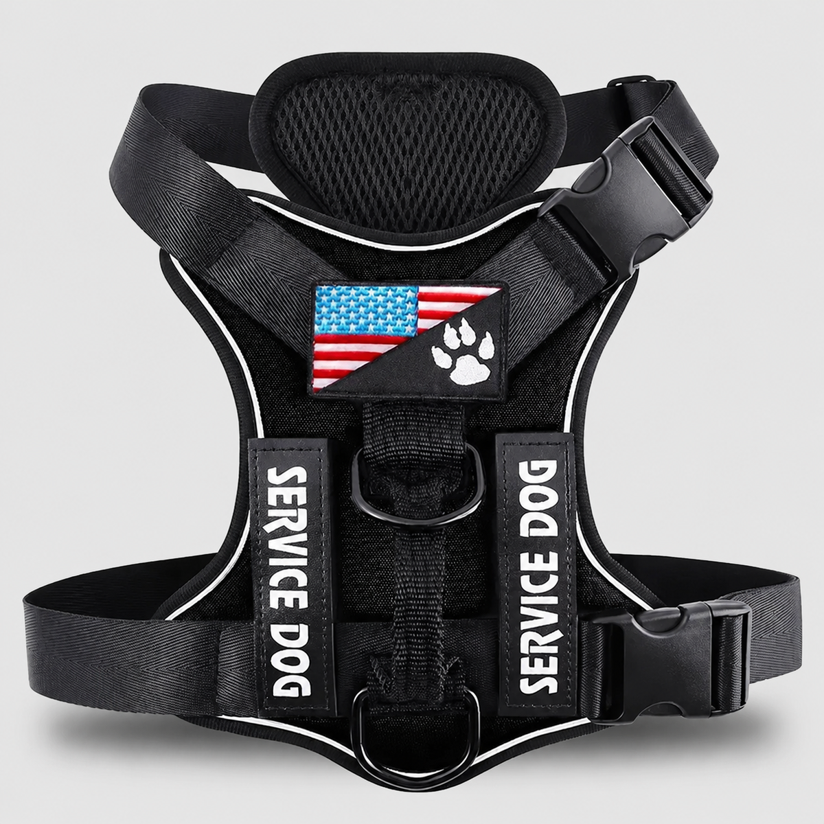 Adjustable Waterproof Dog Harness with Reflective Vest – Soft, Chew-Resistant & Breathable