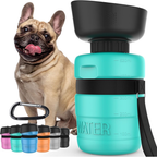 Portable Leak-Proof Dog Water Bottle with Built-In Bowl