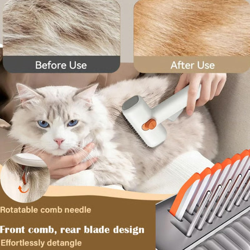 2-in-1 Deshedding Pet Comb for Dogs & Cats — Gentle Detangling & Grooming