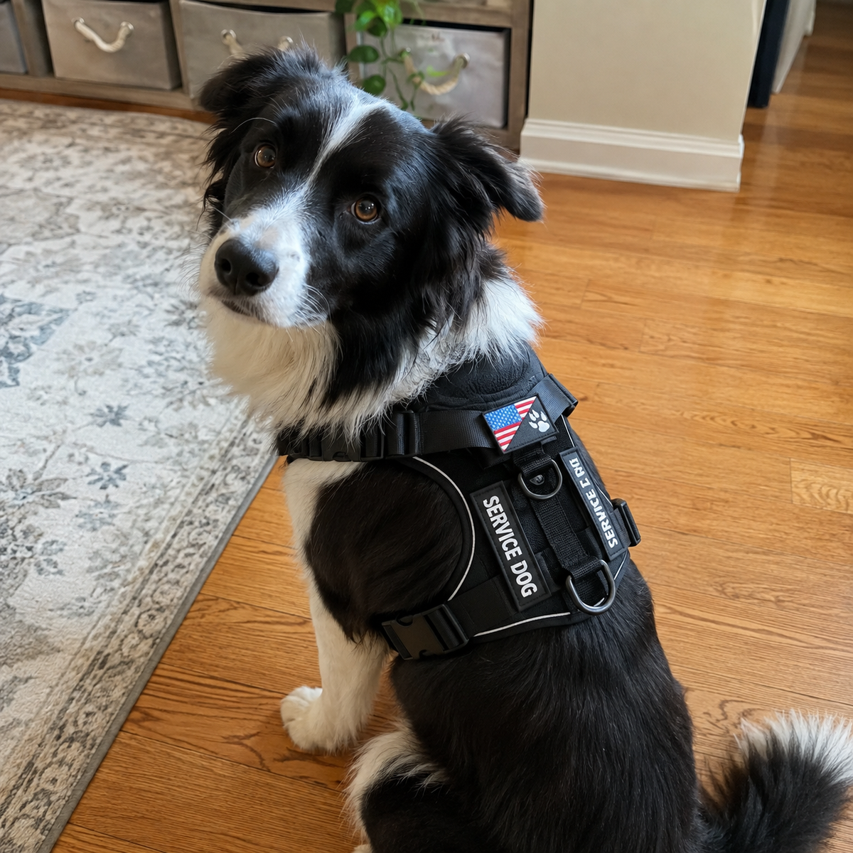 Adjustable Waterproof Dog Harness with Reflective Vest – Soft, Chew-Resistant & Breathable