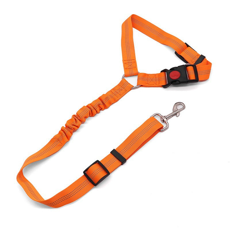 Shock-Absorbing Dog Car Seatbelt – Dual-Anchor Safety Restraint for Dogs