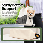 Breathable Canvas Pet Tote Bag – Lightweight & Ventilated Carrier for Cats and Small Dogs