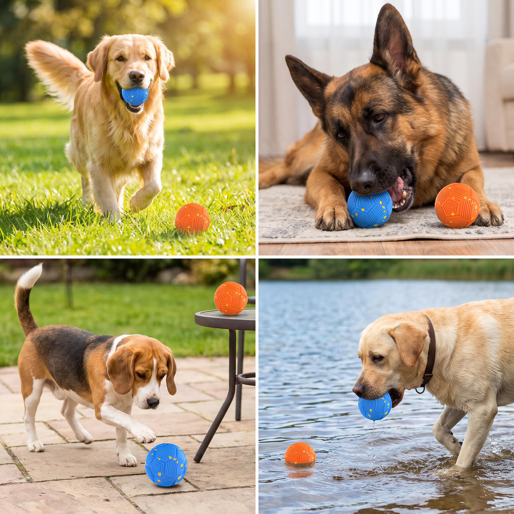 Eco-Friendly Bite-Resistant Smart Auto-Motion Dog Ball