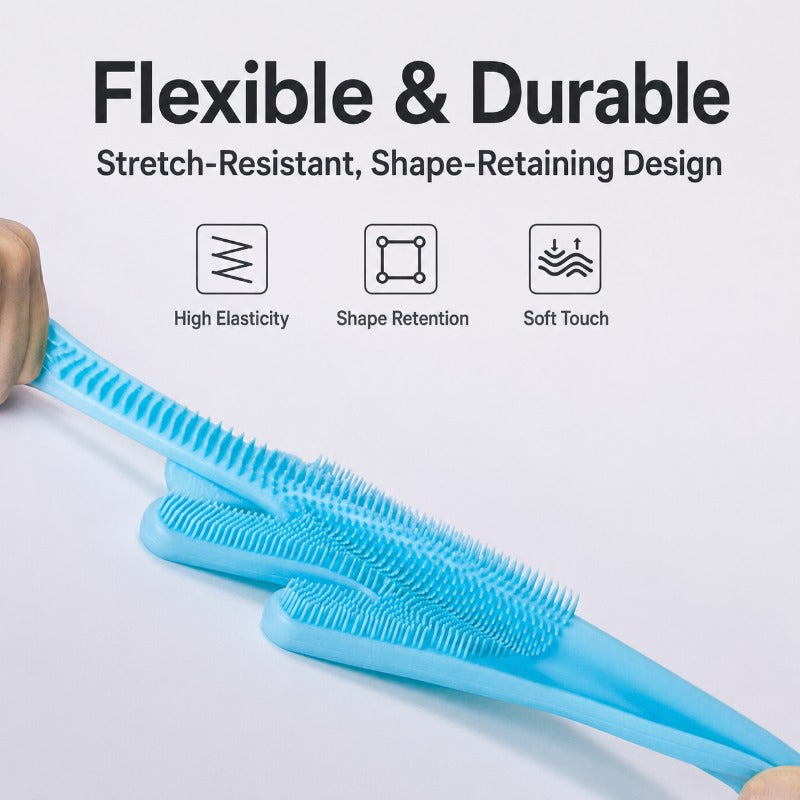 Dual-Sided Silicone Pet Grooming Gloves – For Bathing & Dry Brushing