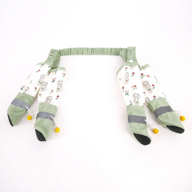 Stay-On Suspender Dog Boots – Waterproof Pet Rain Boots with Adjustable Straps