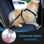 Shock-Absorbing Dog Car Seatbelt – Dual-Anchor Safety Restraint for Dogs