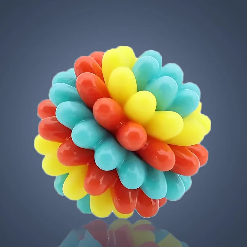 Colorful Bumpy Dog Chew Ball – Fun, Durable Toy for Chewing & Play