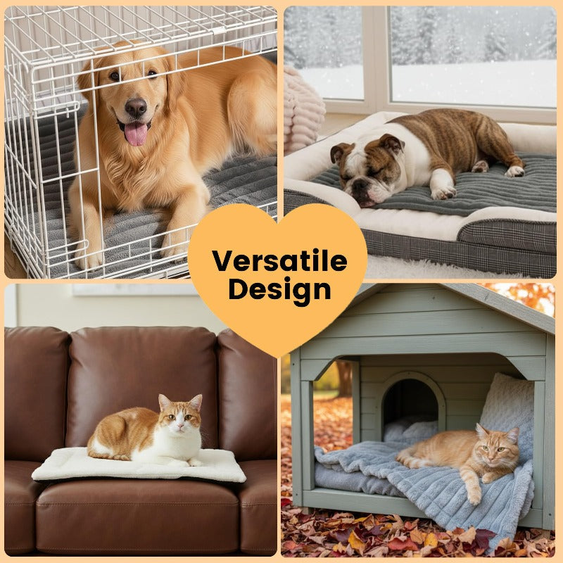 Self-Warming Pet Bed for Dogs & Cats – No Electricity Needed