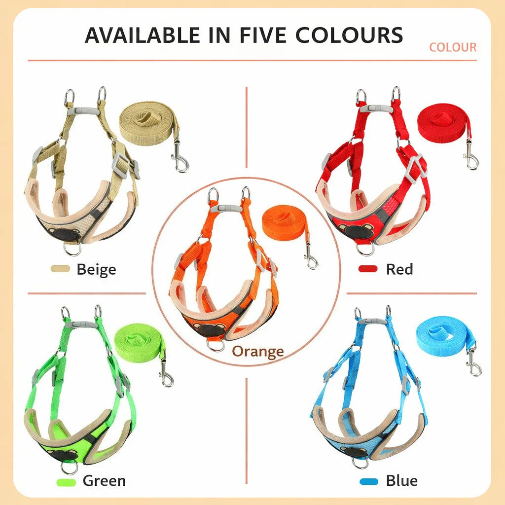Adjustable Air Mesh Dog & Cat Harness – Breathable, Secure, Reflective