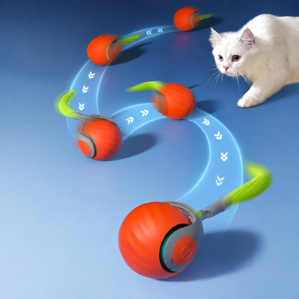 2-Pack Automatic Rolling Ball Cat Toy – Self-Moving Interactive Toy for Cats
