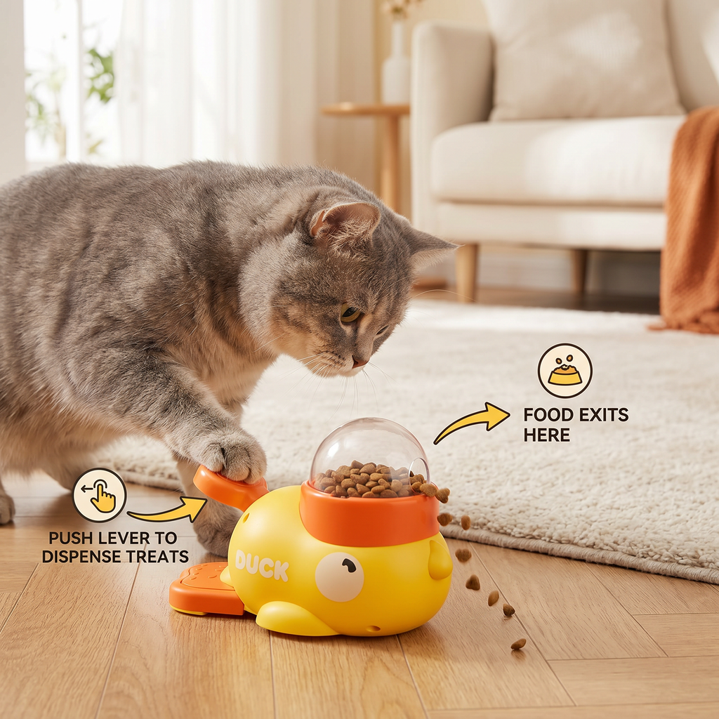 Interactive Cat Food Puzzle Toy — Slow Feed & Mental Stimulation Dispenser