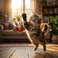 2-Pack Realistic Feathered Bird Cat Toys with Chirping Sound – Interactive Plush for Cats