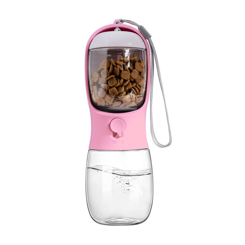 Dual-Chamber Pet Travel Flask – Dog Water Bottle & Food Container Combo