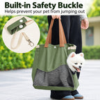 Breathable Canvas Pet Tote Bag – Lightweight & Ventilated Carrier for Cats and Small Dogs