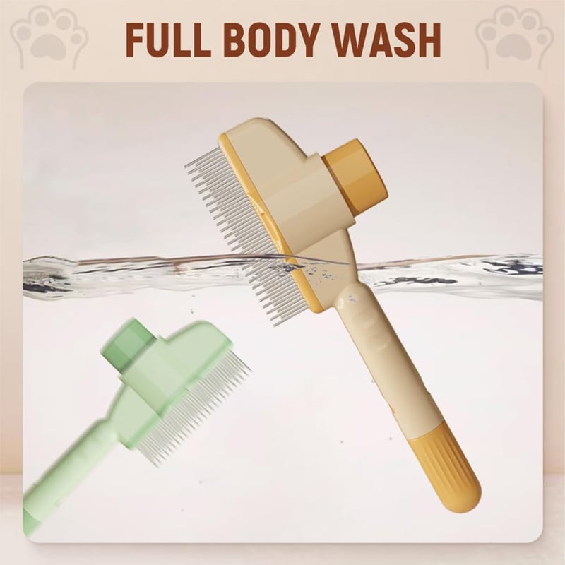 🔥 Self-Cleaning Pet Flea Comb & Grooming Brush for Dogs & Cats