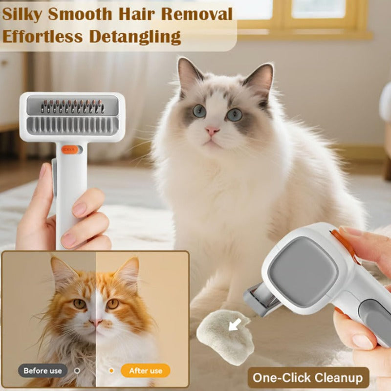 2-in-1 Deshedding Pet Comb for Dogs & Cats — Gentle Detangling & Grooming