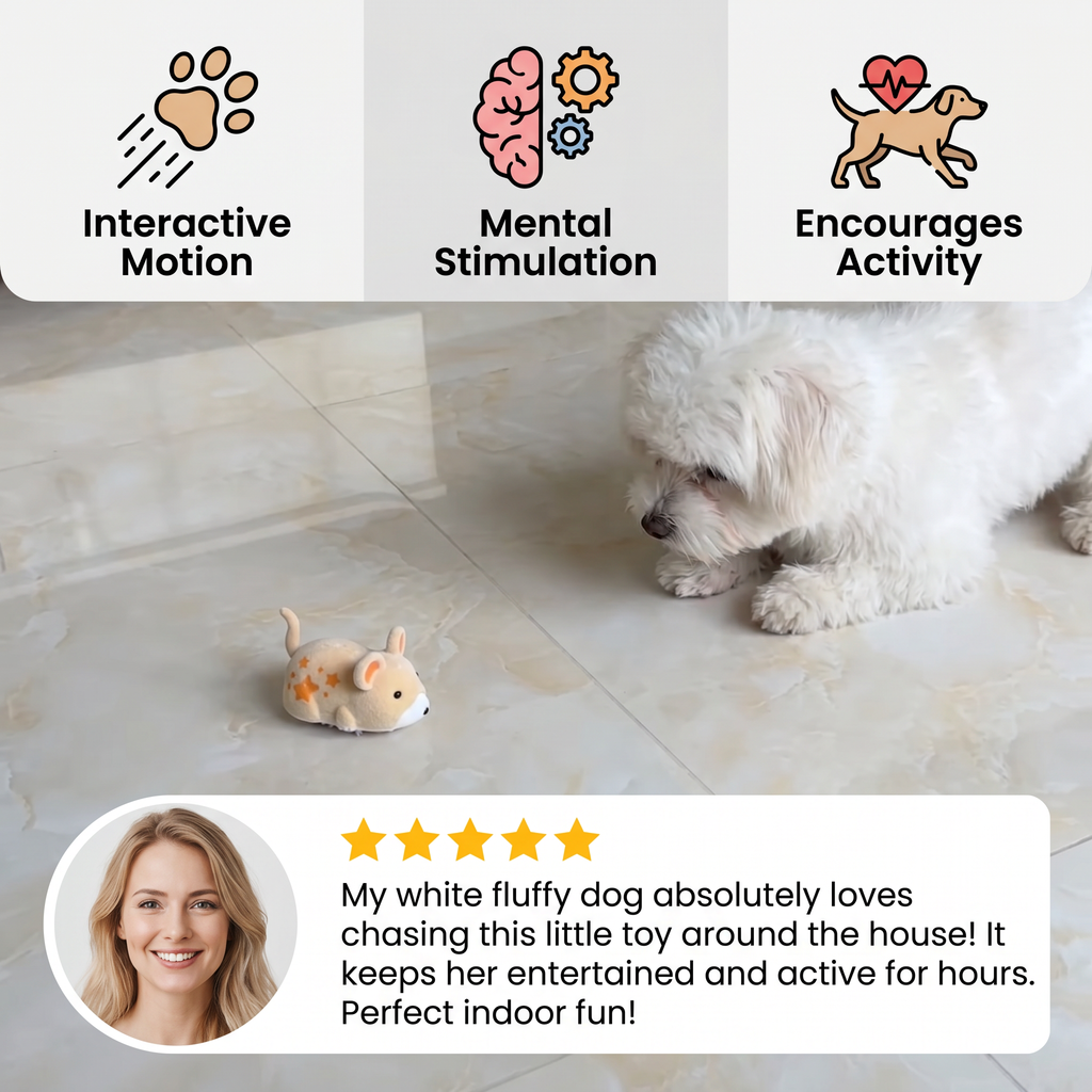 Active Hamster Indoor Dog Toy – Interactive Rolling Toy for Mental Stimulation & Indoor Exercise