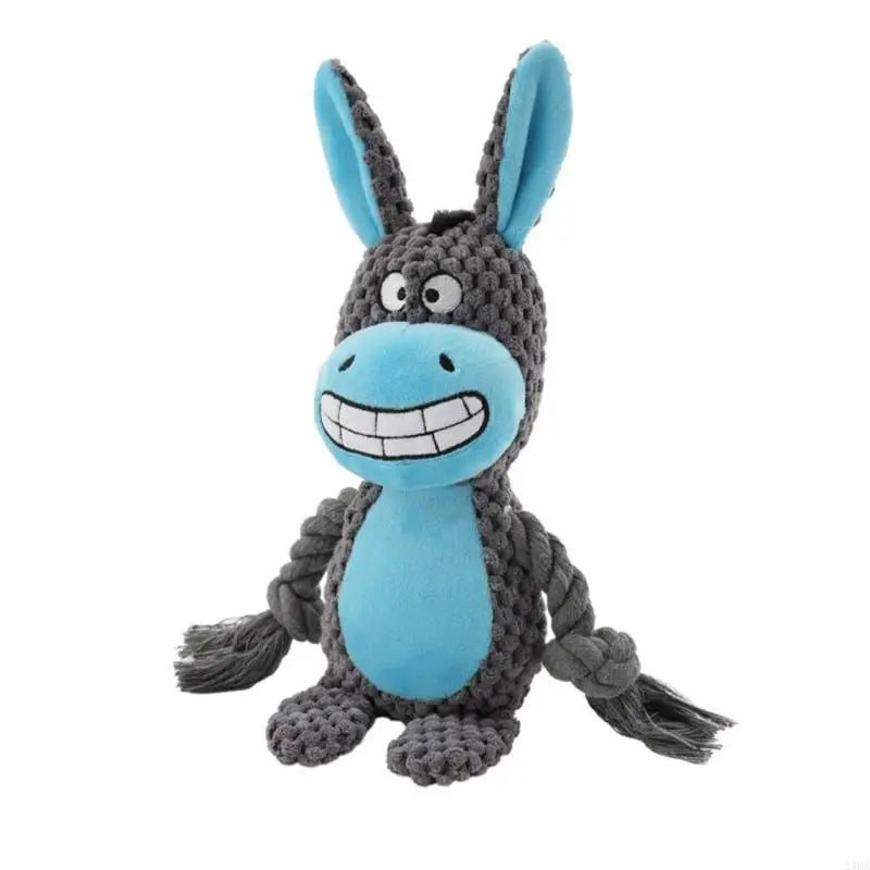 Cotton Rope Plush Squeaky Dog Toy – Dental Chew Toy for Puppies & Adult Dogs