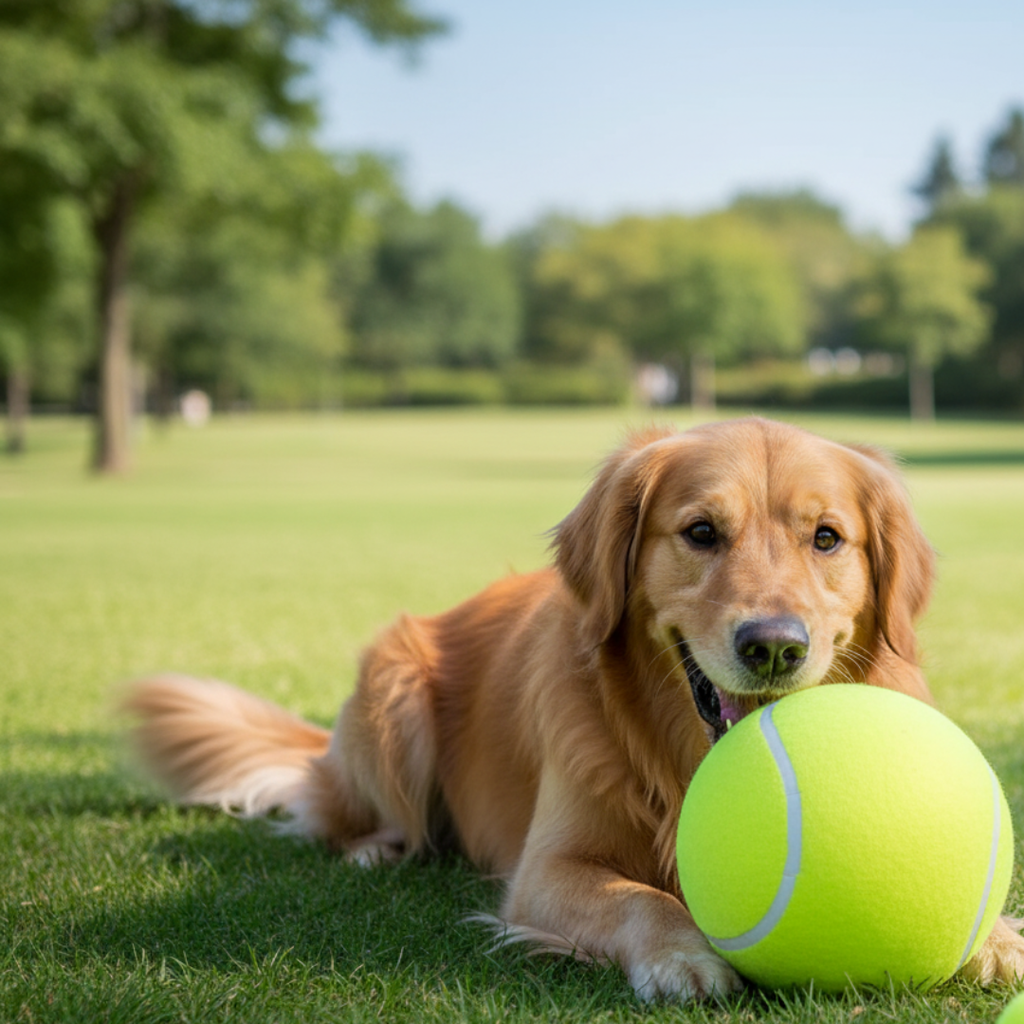 Extra-Large Durable Tennis Ball Dog Toy – Tough Chew Toy for Energetic Dogs