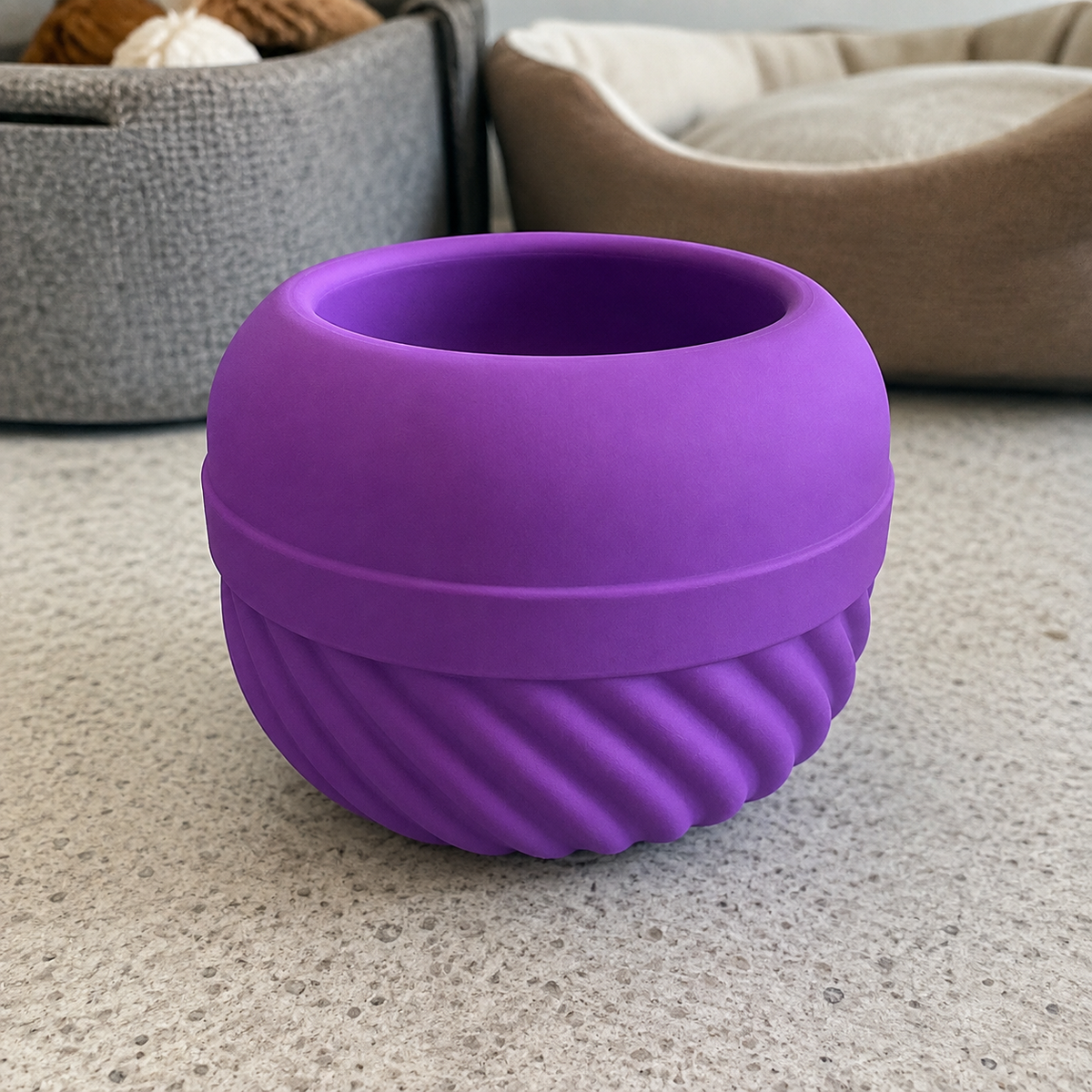 Heavy-Duty Enrichment Chew Toy with Fillable Treat Holder for Dogs