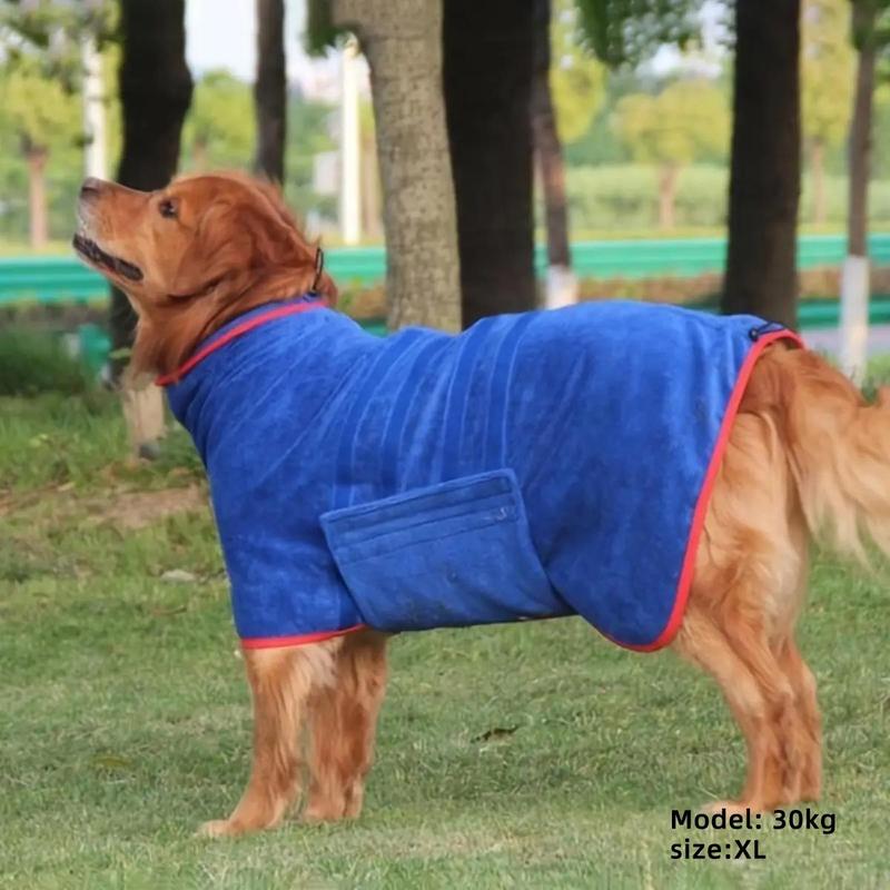 Adjustable Quick-Dry Pet Bathrobe for Dogs & Cats