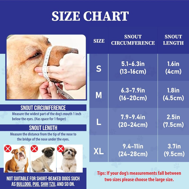 Soft & Breathable Mesh Dog Muzzle – Comfort-Fit for Long-Nosed Breeds