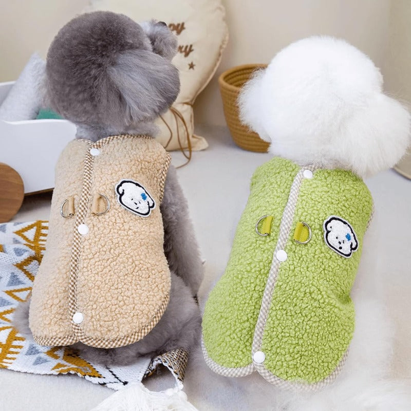 Cozy Warm Fleece Pet Outfit – Soft Coral Fleece Dog & Cat Sweater