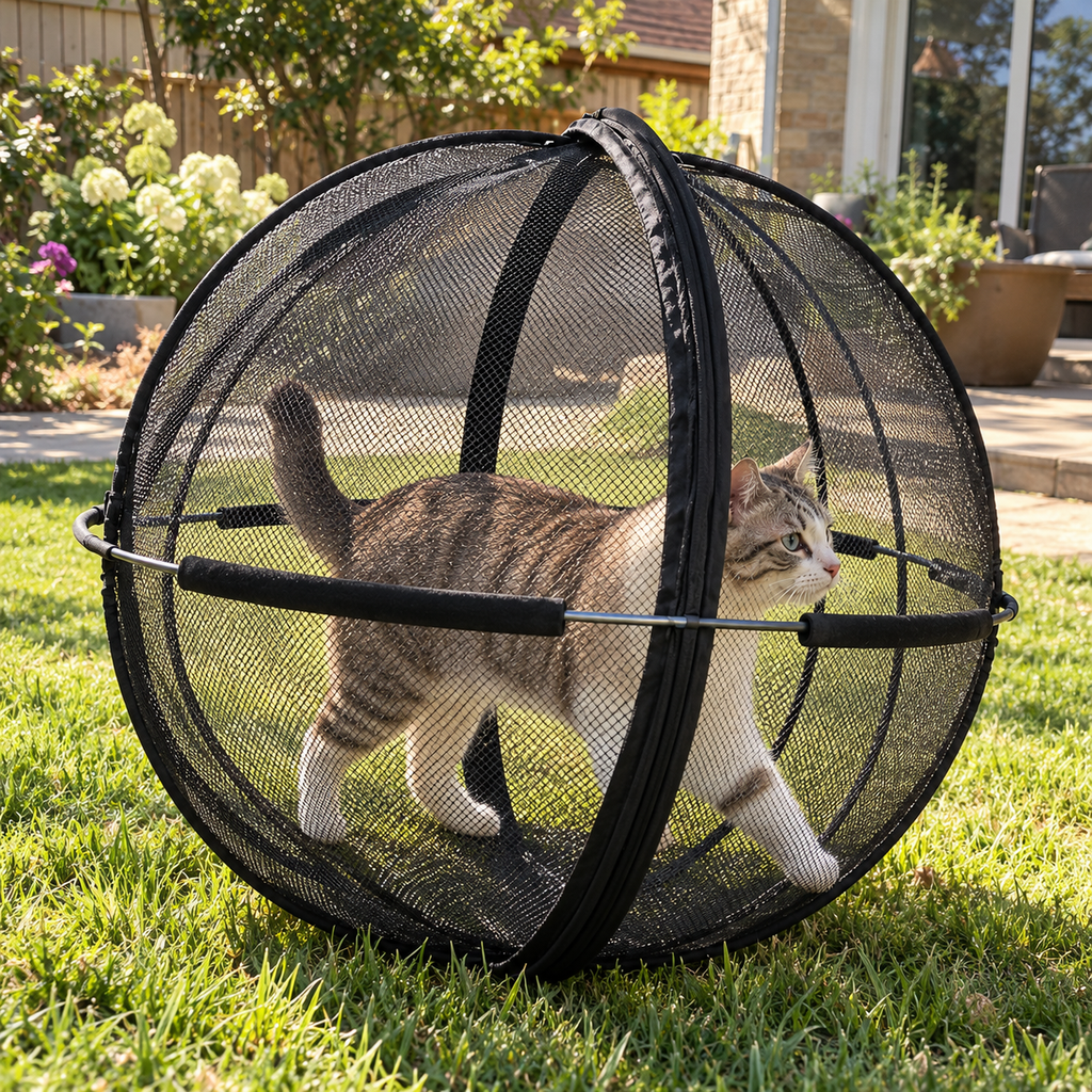 PurrRoam™ - Outdoor Rolling Cat Playpen