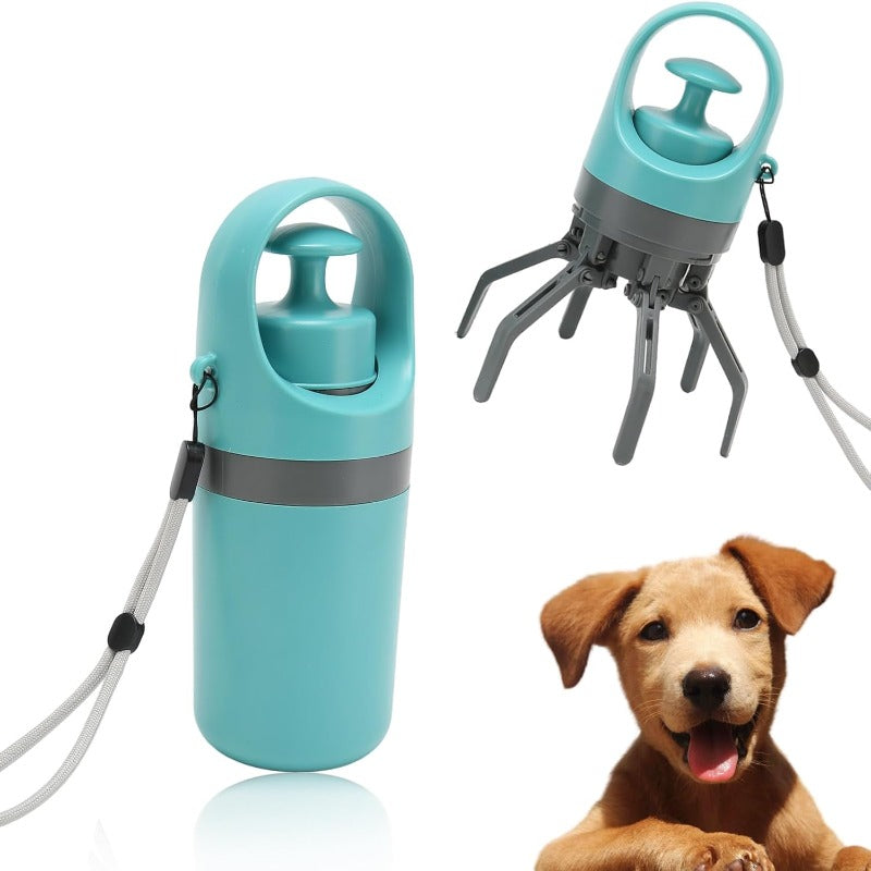 No-Touch Pet Waste Grabber – Hands-Free Dog Poop Scooper with Bag Dispenser & Wrist Strap
