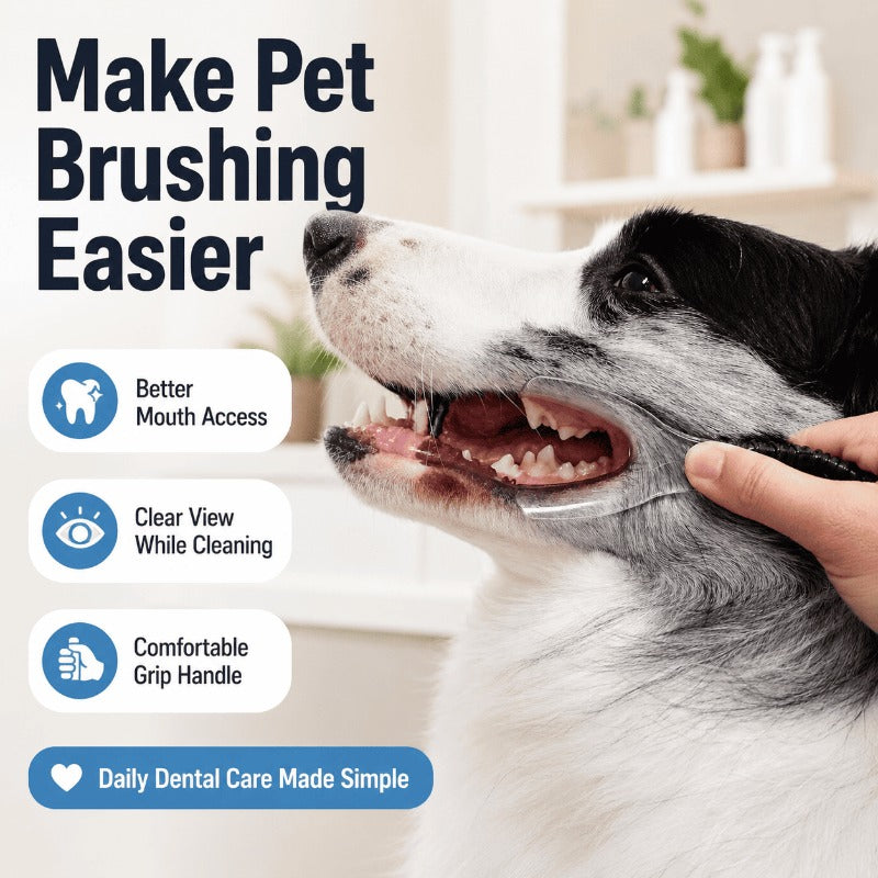 Pet Teeth Brushing Helper – Gentle Cheek Retractor for Dogs & Cats