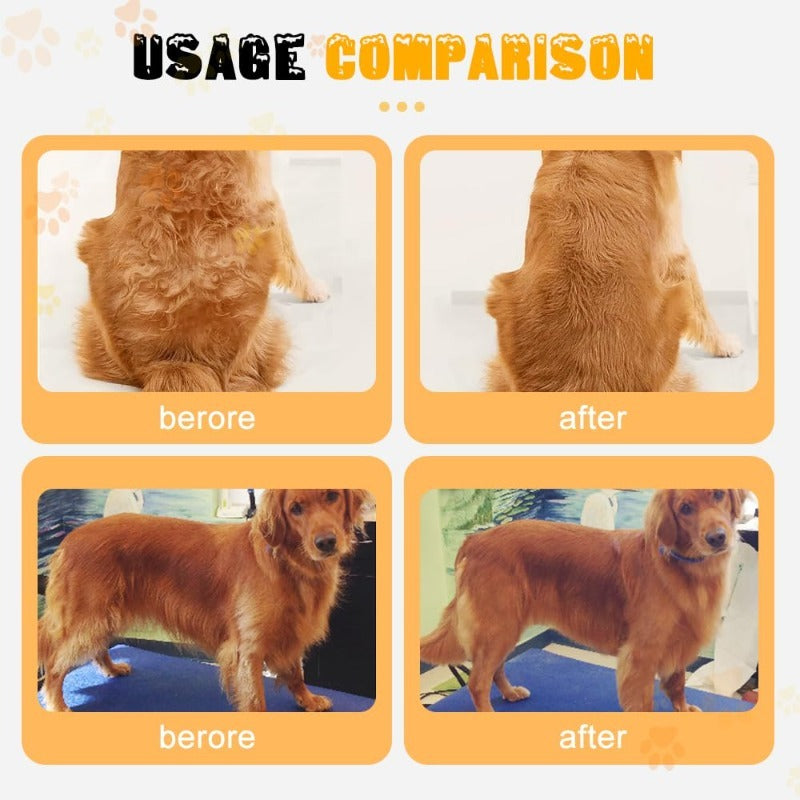 Pet Hair Comb for Dogs & Cats — Deshedding Grooming Tool with Easy-Clean Lever