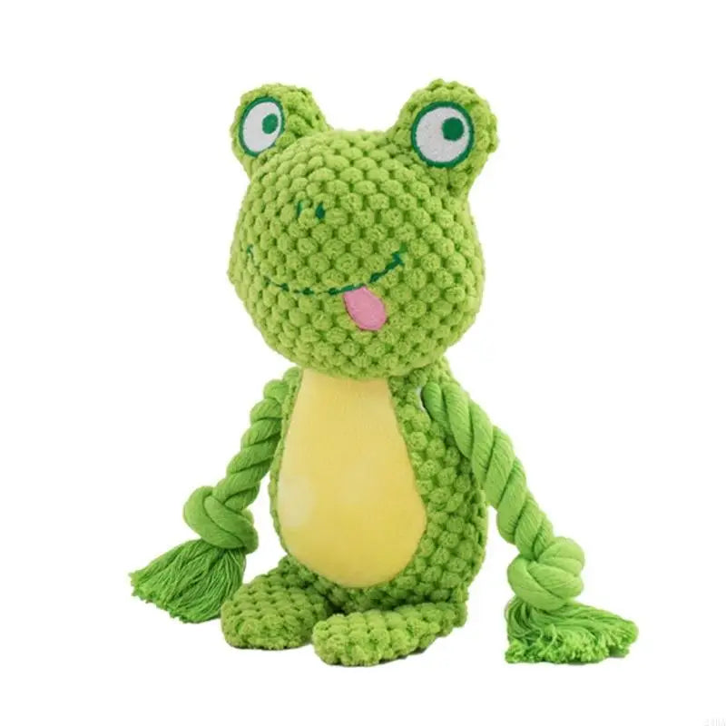 Cotton Rope Plush Squeaky Dog Toy – Dental Chew Toy for Puppies & Adult Dogs