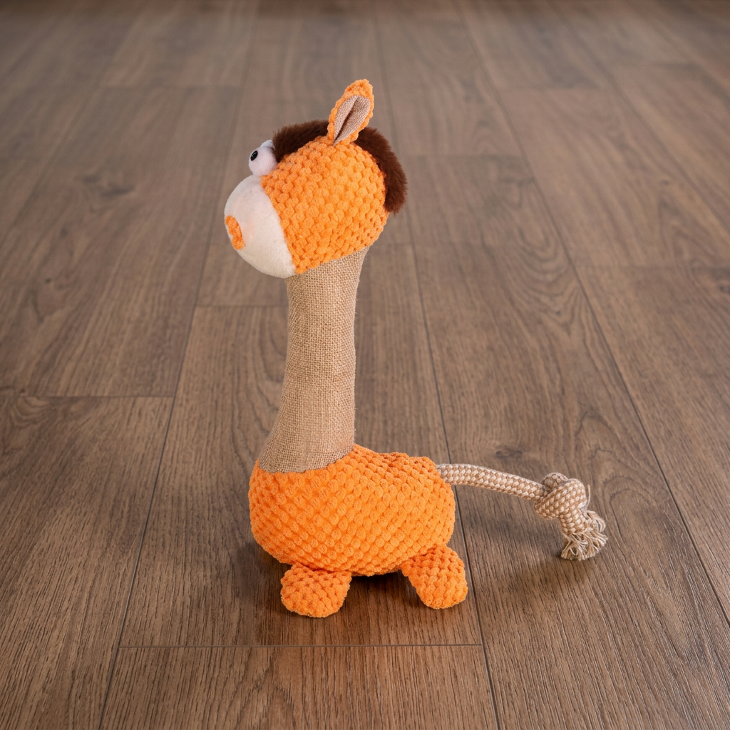 Durable Cotton Rope & Plush Dog Toy with Squeaker — Teeth Cleaning Chew Toy
