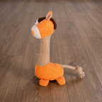 Durable Cotton Rope & Plush Dog Toy with Squeaker — Teeth Cleaning Chew Toy