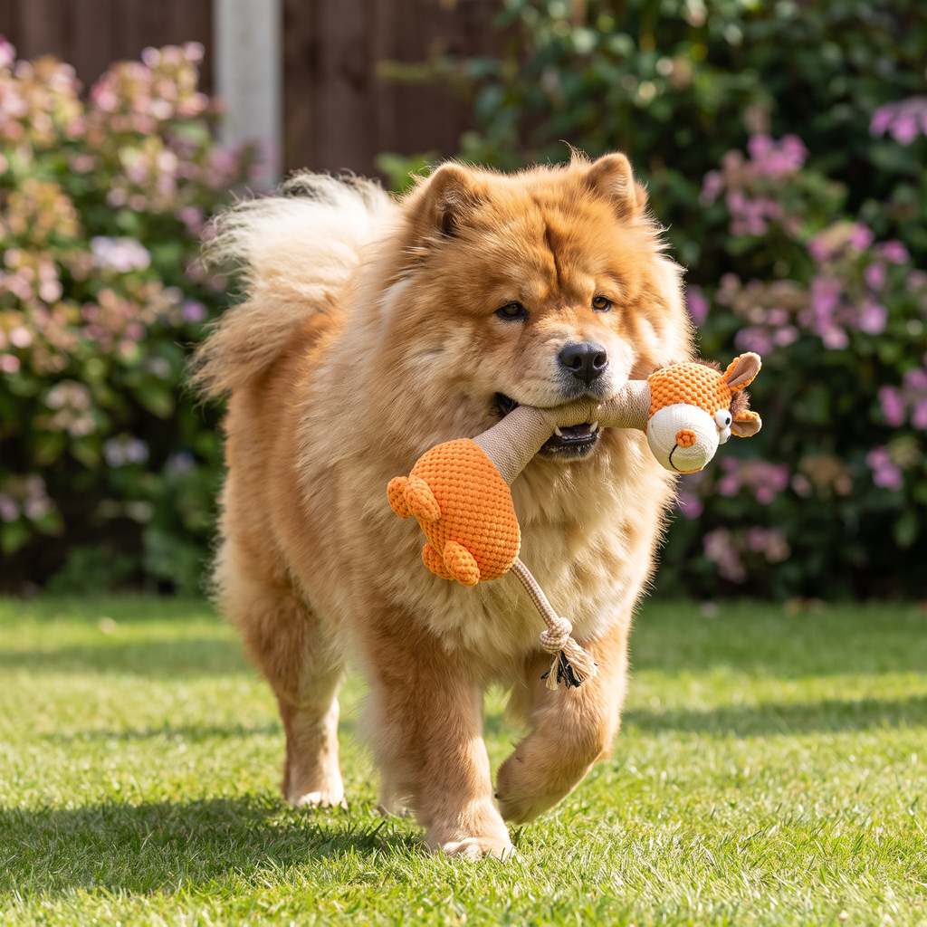 Durable Cotton Rope & Plush Dog Toy with Squeaker — Teeth Cleaning Chew Toy
