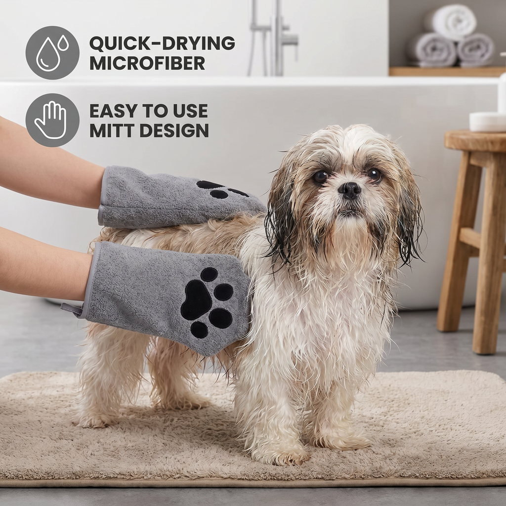 Quick-Drying Pet Towel – Super Absorbent, Soft & Compact for Dogs & Cats