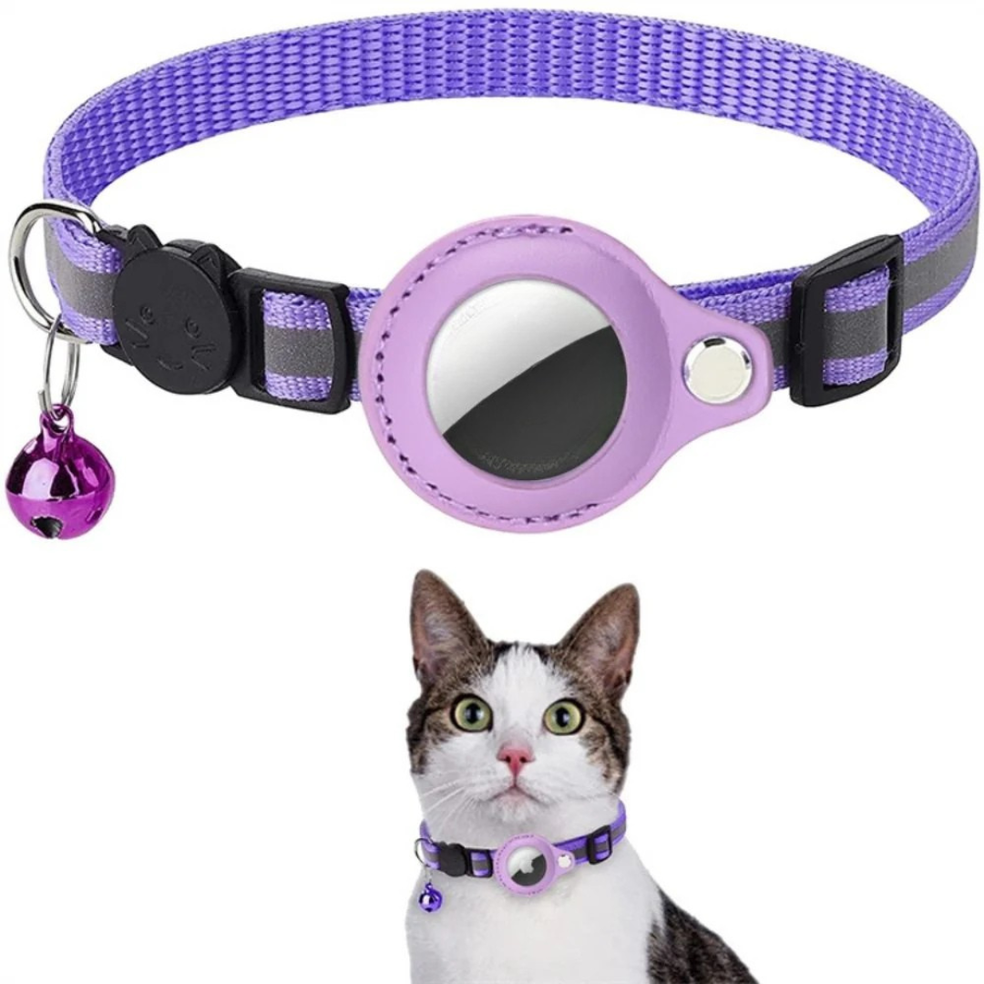 Cat Collar with Quick-Release Safety Clasp & GPS Tracker Holder